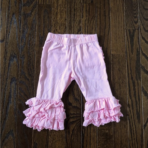 Ruffle Butts Other - RuffleButts Girls 12-18M Pastel Pink Long Pants with Ruffles - EUC!